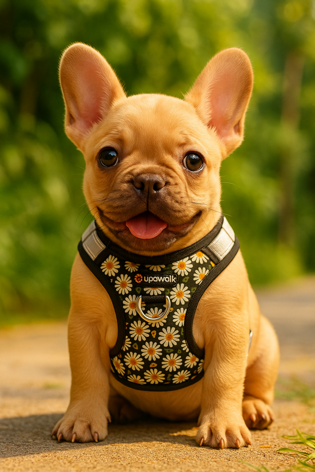 Reflective Cute Daisy Harness - Black