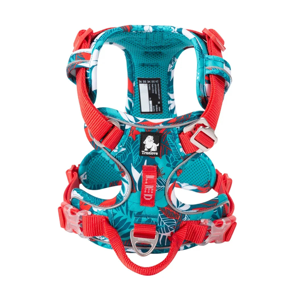 True Love Premium Harness - Camo Blue and Red