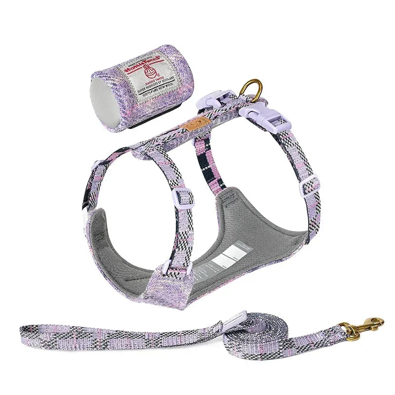 Truelove Pet Harness and lead with Removable Mini Pocket Bag