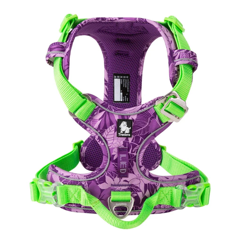 True Love Premium Harness - Camo Purple and Green