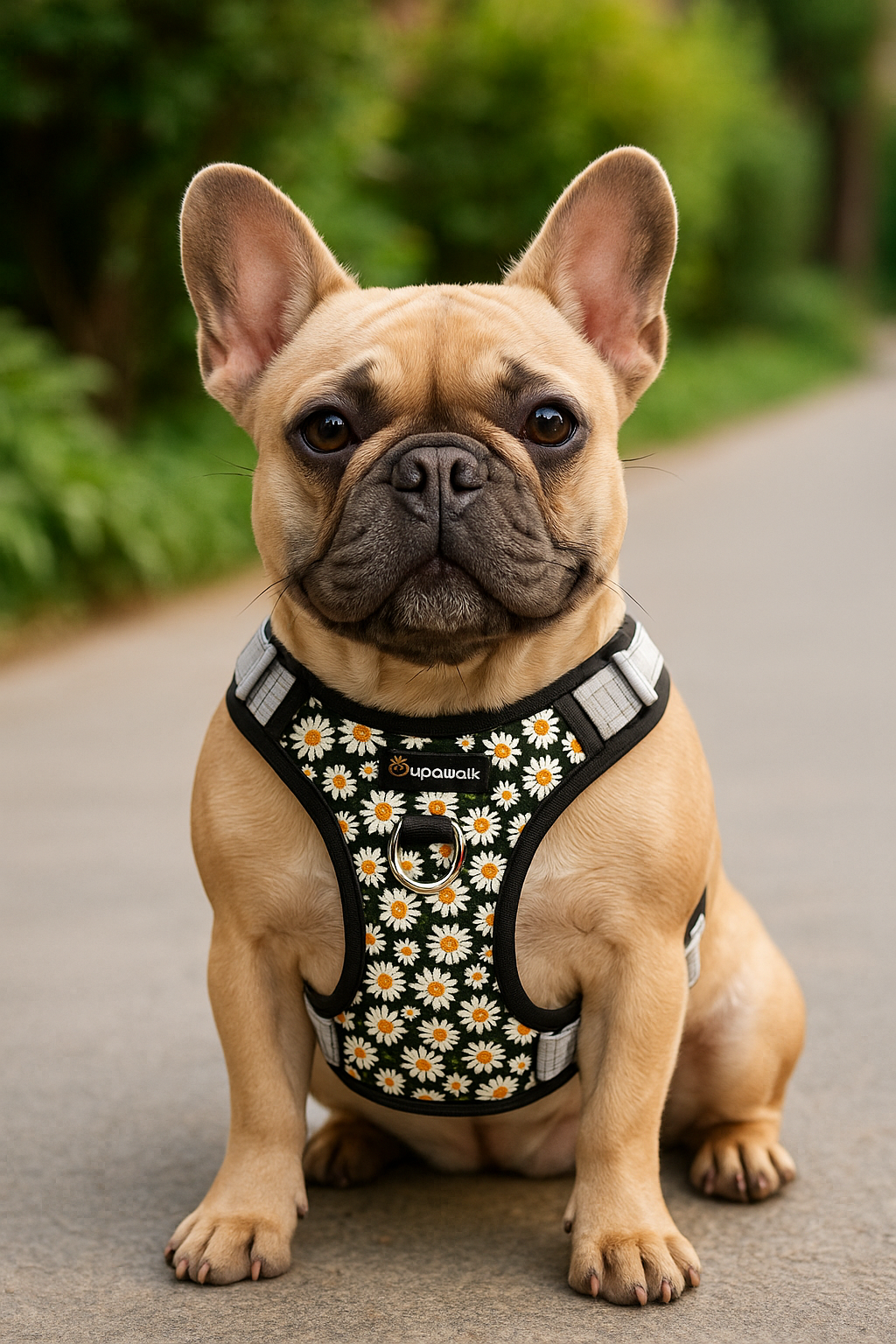Reflective Cute Daisy Harness - Black