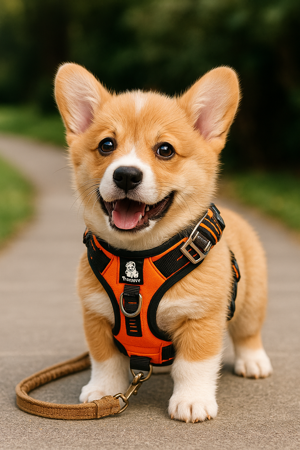 True Love Premium Harness - Orange and Black