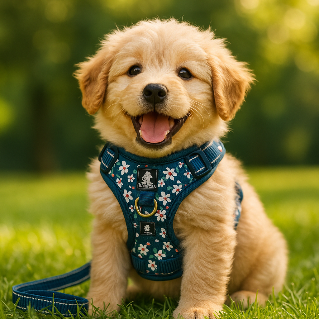 True Love Premium Harness - Blue Daisies