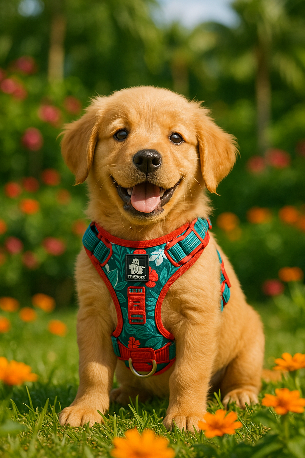 True Love Premium Harness - Camo Blue and Red