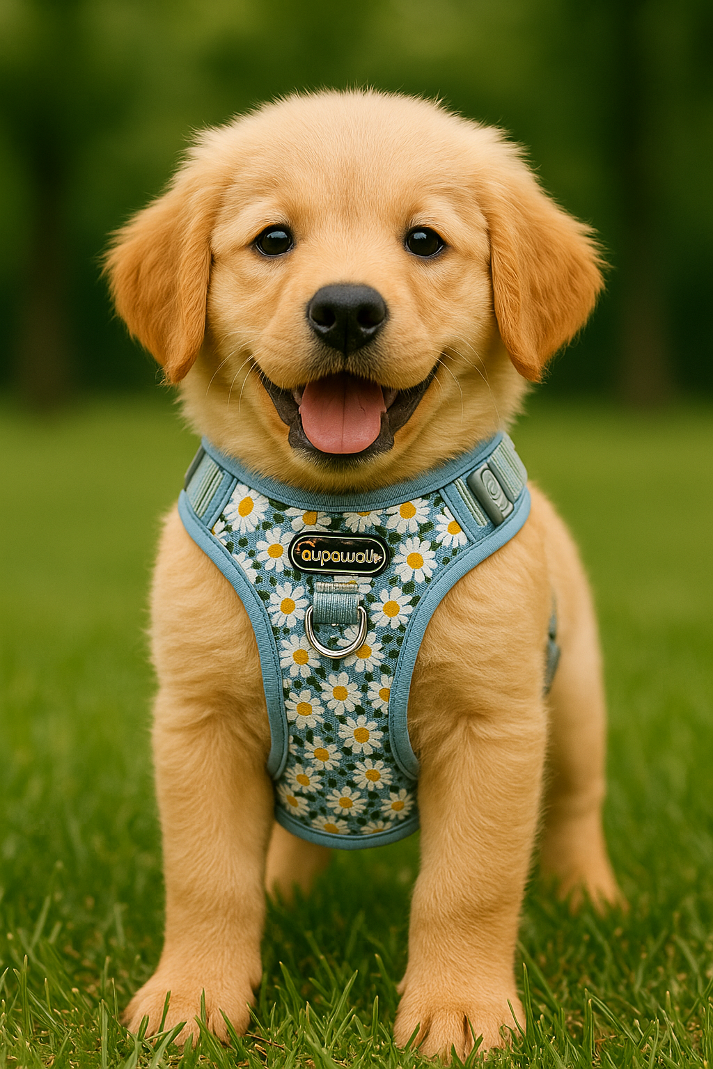 Reflective Cute Daisy Harness - Blue