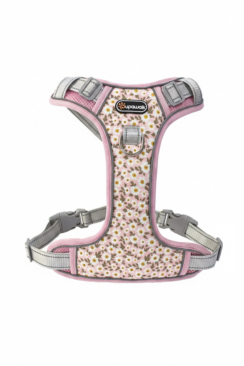 Reflective Cute Daisy Harness - Pink