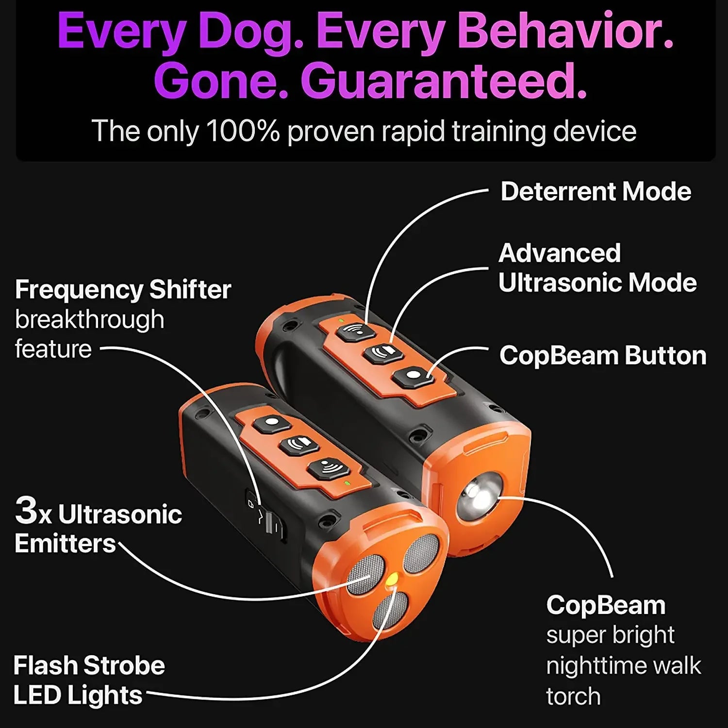 2024 Ultrasonic Dog Training Pet Dog Repeller Device