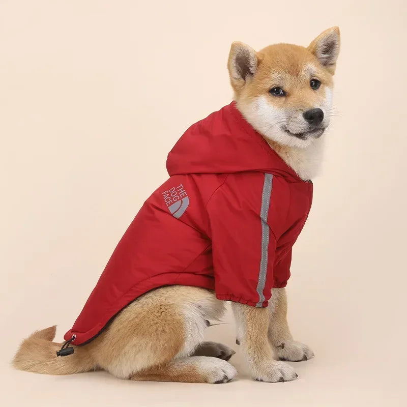 Reflective waterproof dog jacket