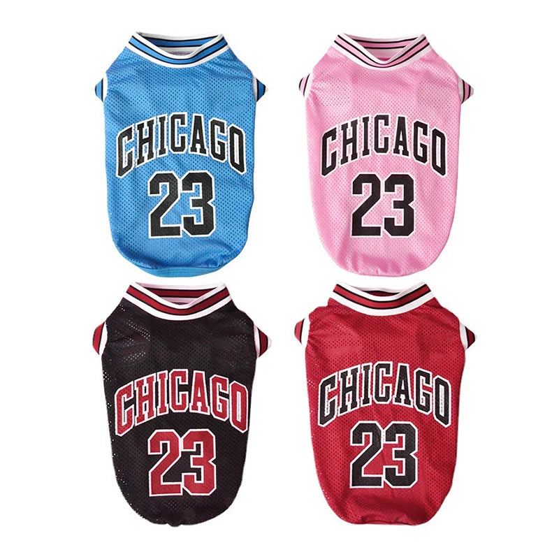 Mesh Breathable Dog Basketball Jersey.