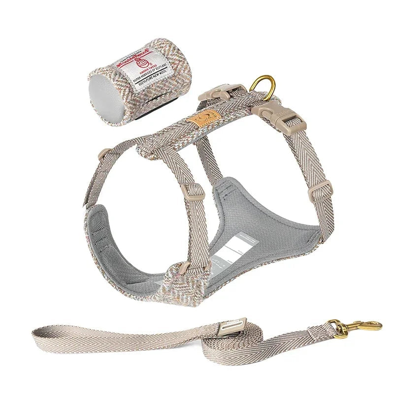 Truelove Pet Harness and lead with Removable Mini Pocket Bag